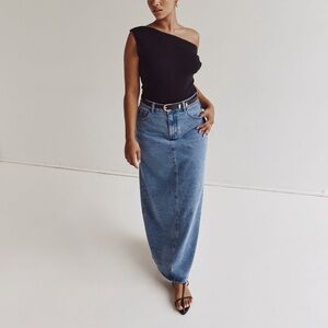 DISSH Blue Denim Midi Skirt